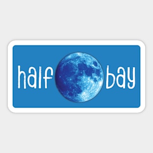 Half Moon Bay Blue Moon rectangle Sticker